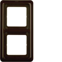 Ramka podwójna z uszczelką, brązowy, p/t, IP44 | 132901 Hager