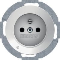 Gniazdo z/u z podświetleniem orientacyjnym LED, biały, R.1/R.3 | 6765102089 Hager