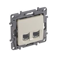 Gniazdo komputerowe podwójne RJ45 kat. 6 STP, kremowe, Niloe | 664876 Legrand