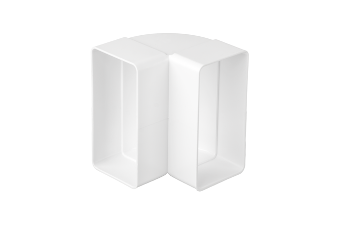 Kolano pionowe 90 stopni 110x55 mm, białe | 02-406 Airroxy