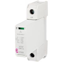 Ogranicznik przepięć, iskiernik Iimp=25kA, ETITEC GSM T12 275/25 1+0, typ T1+T2 (B+C) | 002440600 Eti