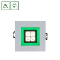 Oprawa FIALE 4LED 4x1W 30st 230V SQUARE z ramką zieloną WW oczka LED | SLI021017WW_GREEN Wojnarowscy