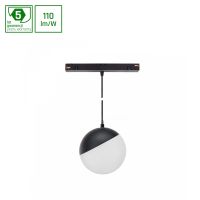 Oprawa LED GLOBE P kula zwis na szynoprzewód 100 (850mm kabel) 5W 165st czarna 5 lat gw. system SHI | WLD+40001 Wojnarowscy