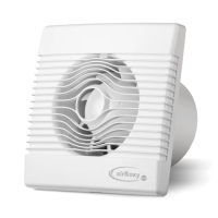 Wentylator ścienny osiowy Premium 100 TS z włącznikiem czasowym | 01-015 Airroxy
