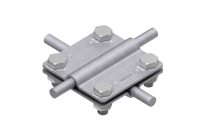 Złącze krzyżowe 2 płytki 4XM8 B do 40mm / OG / | A191036 An-kom