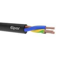 Przewód mieszkaniowy H03VV-F (OMY) 4x0,75 żo 300/300V czarny KRĄŻEK | 5901854403052 Elpar