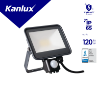 Naświetlacz LED z czujnikiem ruchu IQ FL-20W-NW-SE 4000K 2300lm IP65 czarny 5 lat Gwar. | 33886 Kanlux