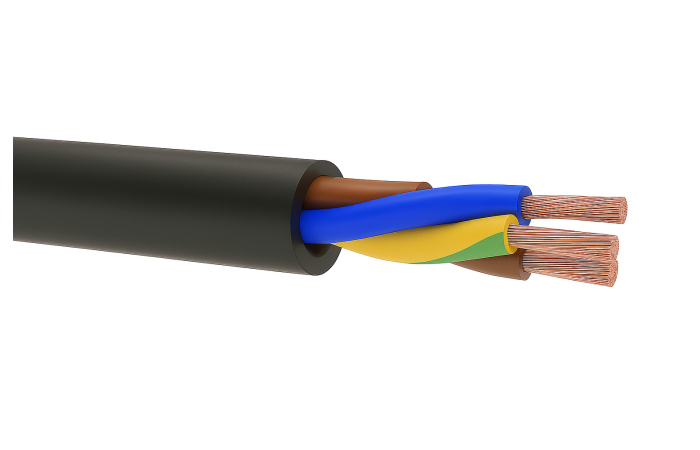 Przewód mieszkaniowy H03VV-F (OMY) 3x0,5 żo 300/300V czarny KRĄŻEK | 5901259804225 Ełktrim