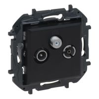 Gniazdo TV-R-SAT końcowe typu gwiazda 1,5 dB, czarny, NILOE STEP | 863580B Legrand