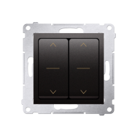 Łącznik żaluzjowy podwójny (moduł) 10A, 250V, szybkozłącza, antracyt DZW2.01/48 Simon 54 | DZW2.01/48 Kontakt Simon