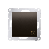 Przycisk „światło” (moduł) 10AX, 250V, szybkozłącza, brąz mat DS1.01/46 Simon 54 | DS1.01/46 Kontakt Simon