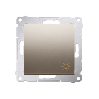 Przycisk „światło” (moduł) 16AX, 250V, zaciski śrubowe, złoty mat DS1A.01/44 Simon 54 | DS1A.01/44 Kontakt Simon