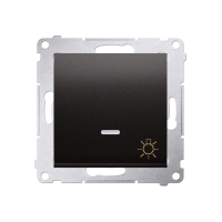 Przycisk „światło” z podświetleniem LED (moduł) 16AX, 250V, zaciski śrubowe, antracyt DS1AL.01/48 | DS1AL.01/48 Kontakt Simon