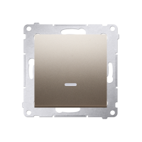 Przycisk pojedynczy zwierny z podświetleniem bez piktogramu 10AX, szybkozłącza, złoty DP1L.01/44 | DP1L.01/44 Kontakt Simon