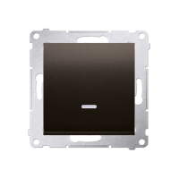 Przycisk pojedynczy zwierny z podświetleniem LED 10AX, szybkozłącza, brąz mat, DP1L.01/46 DP1L.01/46 | DP1L.01/46 Kontakt Simon