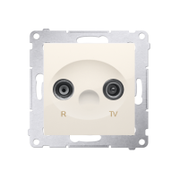 Gniazdo antenowe R-TV końcowe separowane (moduł) tłum.1dB, krem DAK.01/41 Simon 54 | DAK.01/41 Kontakt Simon