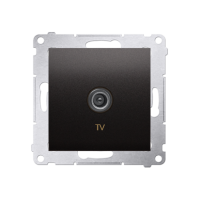 Gniazdo antenowe TV pojedyncze (moduł). Do instalacji indywidualnych, antracyt DAK1.01/48 Simon 54 | DAK1.01/48 Kontakt Simon