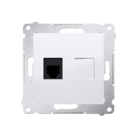 Gniazdo telefoniczne pojedyncze RJ12 (moduł) biały DT1.01/11 Simon 54 | DT1.01/11 Kontakt Simon