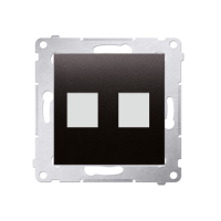 Pokrywa podwójna gniazd teleinformatycznych na Keystone płaska, antracyt DKP2.01/48 Simon 54 | DKP2.01/48 Kontakt Simon