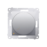 Ściemniacz obrotowy dwubiegunowy do LED ściemnialnych 230V, 5-215W, srebrny DS9L2.01/43 Simon 54 | DS9L2.01/43 Kontakt Simon