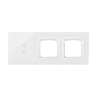 Panel dotykowy S54, 3 moduły, 2 pola dotykowe pionowe + 2 otwory na osprzęty S54, biała perła | DSTR3300/70 Kontakt Simon