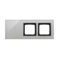 Panel dotykowy S54, 3 moduły, 2 pola dotykowe pionowe + 2 otwory na osprzęty S54, burzowa chmura | DSTR3300/72 Kontakt Simon