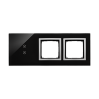 Panel dotykowy S54, 3 moduły, 2 pola dotykowe pionowe + 2 otwory na osprzęty S54, księżycowa lawa | DSTR3300/74 Kontakt Simon