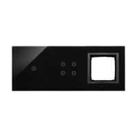 Panel dotykowy S54, 3 moduły, 1 pole dotyk.+4 pola dotyk.+1 otwór na osprzęt S54, zastygła lawa | DSTR3140/73 Kontakt Simon