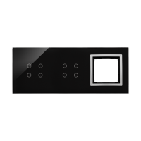 Panel dotykowy S54, 3 moduły, 4 pola dotyk.+4 pola dotyk.+1 otwór na osprzęt S54, księżycowa lawa | DSTR3440/74 Kontakt Simon