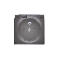 Pokrywa gniazda pojedynczego - klapka transparentna IP44, grafit 82068KD-38 Simon 82 | 82068KD-38 Kontakt Simon