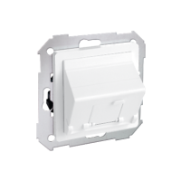 Pokrywa skośna gniazda komputerowego RJ45 pojedynczego z żaluzją, biała 82578-30 Simon 82 | 82578-30 Kontakt Simon