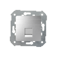 Pokrywa 1x gniazdo RJ45, płaska z żaluzją (moduł) aluminium 82005-93 Simon 82 | 82005-93 Kontakt Simon