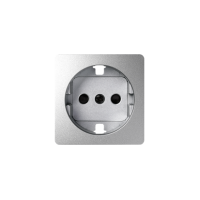 Pokrywa gniazda pojedynczego Schuko z przesłonami, aluminium 82041-93 Simon 82 | 82041-93 Kontakt Simon