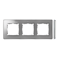 Ramka potrójna, Detail SELECT-metal, aluminium / podstawa Chrom 8201630-093 Simon 82 Detail | 8201630-093 Kontakt Simon