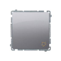 Przycisk dzwonek (moduł) 10AX, 250V, szybkozłącza, stal inox BMD1.01/21 Simon Basic | BMD1.01/21 Kontakt Simon