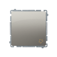 Przycisk dzwonek (moduł) 10AX, 250V, szybkozłącza, satynowy BMD1.01/29 Simon Basic | BMD1.01/29 Kontakt Simon