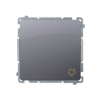 Przycisk dzwonek (moduł) 16AX, 250V, zaciski śrubowe, srebrny mat BMD1A.01/43 Simon Basic | BMD1A.01/43 Kontakt Simon