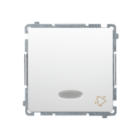 Przycisk dzwonek z podświetleniem (moduł) 10AX, 250V, szybkozłącza, biały BMD1L.01/11 Simon Basic | BMD1L.01/11 Kontakt Simon