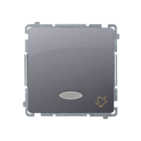 Przycisk dzwonek z podświetleniem LED (moduł) 10AX, 250V, szybkozłącza, stal inox BMD1L.01/21 | BMD1L.01/21 Kontakt Simon