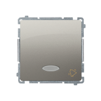 Przycisk dzwonek z podświetleniem, 10AX, szybkozłącza, satynowy BMD1L.01/29 Simon Basic | BMD1L.01/29 Kontakt Simon