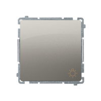 Przycisk światło (moduł) 10AX, 250V, szybkozłącza, satynowy BMS1.01/29 Simon Basic | BMS1.01/29 Kontakt Simon