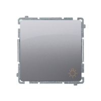 Przycisk światło (moduł) 16AX, 250V, zaciski śrubowe, stal inox BMS1A.01/21 Simon Basic | BMS1A.01/21 Kontakt Simon