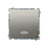 Przycisk światło z podświetleniem LED na 24V (moduł) 10AX, 24V, szybkozłącza, satynowy | BMS1L24V.01/29 Kontakt Simon