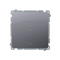 Łącznik roletowy trójpozycyjny 1-0-2 (moduł), srebrny mat BMZW1K.01/43 Simon Basic | BMZW1K.01/43 Kontakt Simon