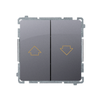 Przycisk żaluzjowy (moduł) 10AX, 250V, zaciski śrubowe, srebrny mat BMZ1.01/43 Simon Basic | BMZ1.01/43 Kontakt Simon