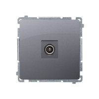 Gniazdo antenowe pojedyncze końcowe, stal inox BMAK3.01/21 Simon Basic | BMAK3.01/21 Kontakt Simon