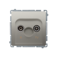 Gniazdo antenowe R-TV końcowe, separowane (moduł) satynowy BMZAR1/1.01/29 Simon Basic | BMZAR1/1.01/29 Kontakt Simon