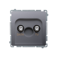 Gniazdo antenowe TV-DATA (moduł) 1x wejście: 5–1000 MHz, stal inox BMAD1.01/21 Simon Basic | BMAD1.01/21 Kontakt Simon