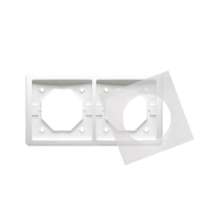 Ramka podwójna do wersji bryzgoszczelnej IP44 z kompletem uszczelek, biały, Simon Basic Standard | BMR2B/11 Kontakt Simon