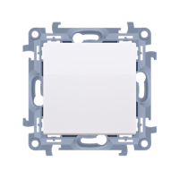 Przycisk bez piktogramu (moduł) 10AX, 250V, zaciski śrubowe, biały CP1.01/11 Simon 10 | CP1.01/11 Kontakt Simon